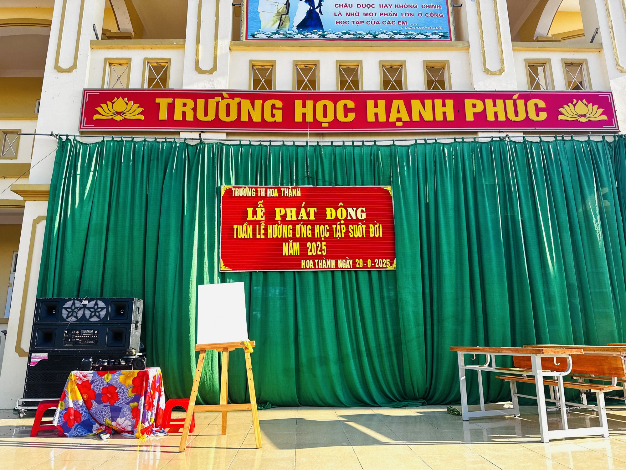 TRƯỜNG TH HOA THÀNH, HƯỞNG ỨNG TUẦN LỄ HỌC TẬP SƯỚT ĐỜI 2025-2026